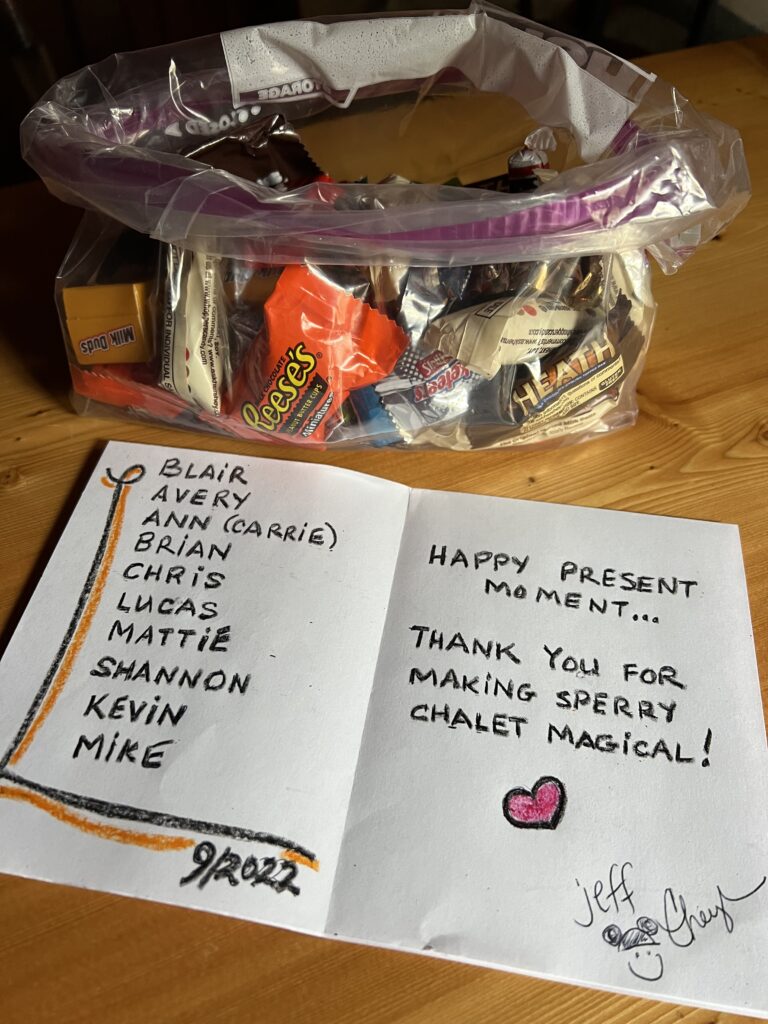 handmade Halloween card and candy