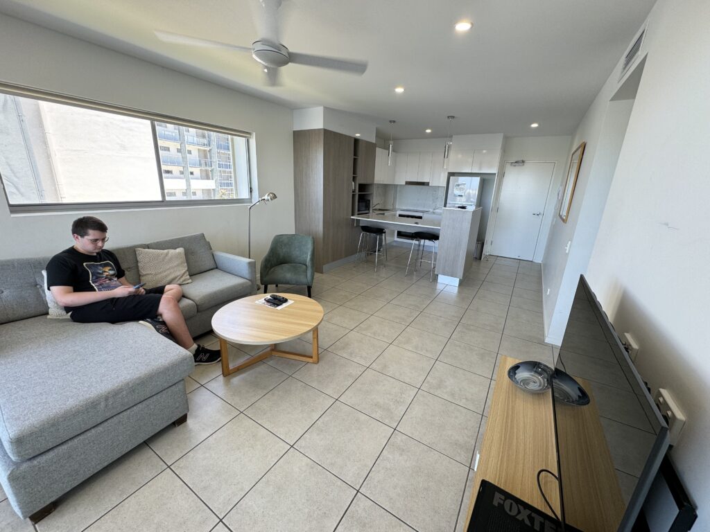 Man sitting in apartment