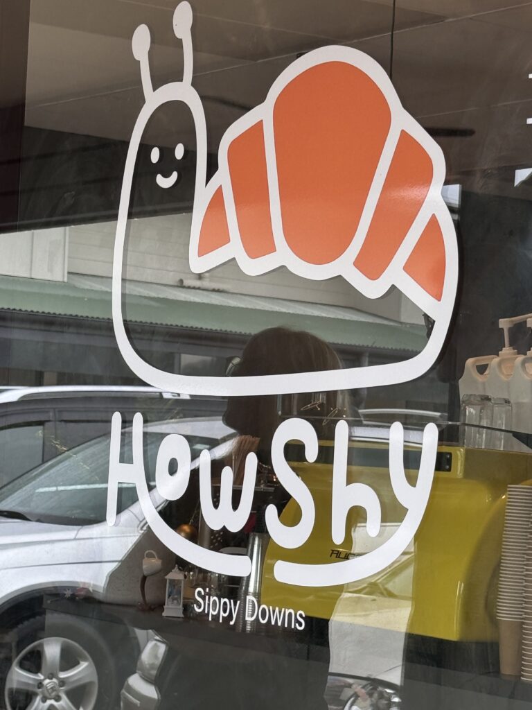 Restaurant logo on window