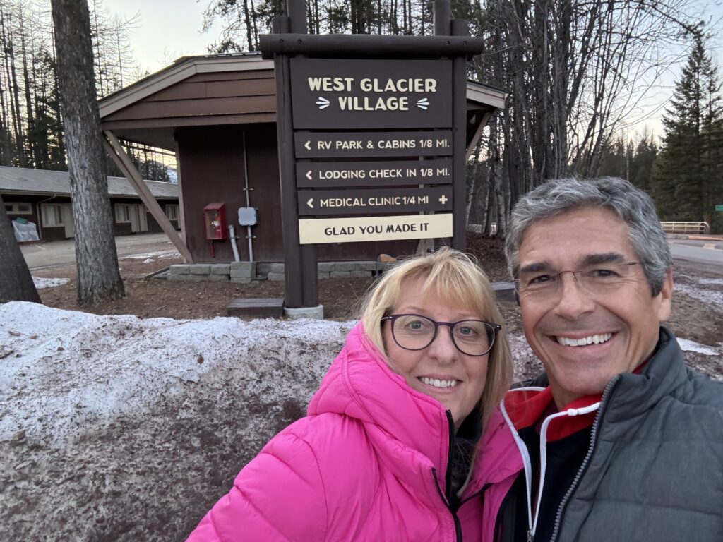 couple next to motel