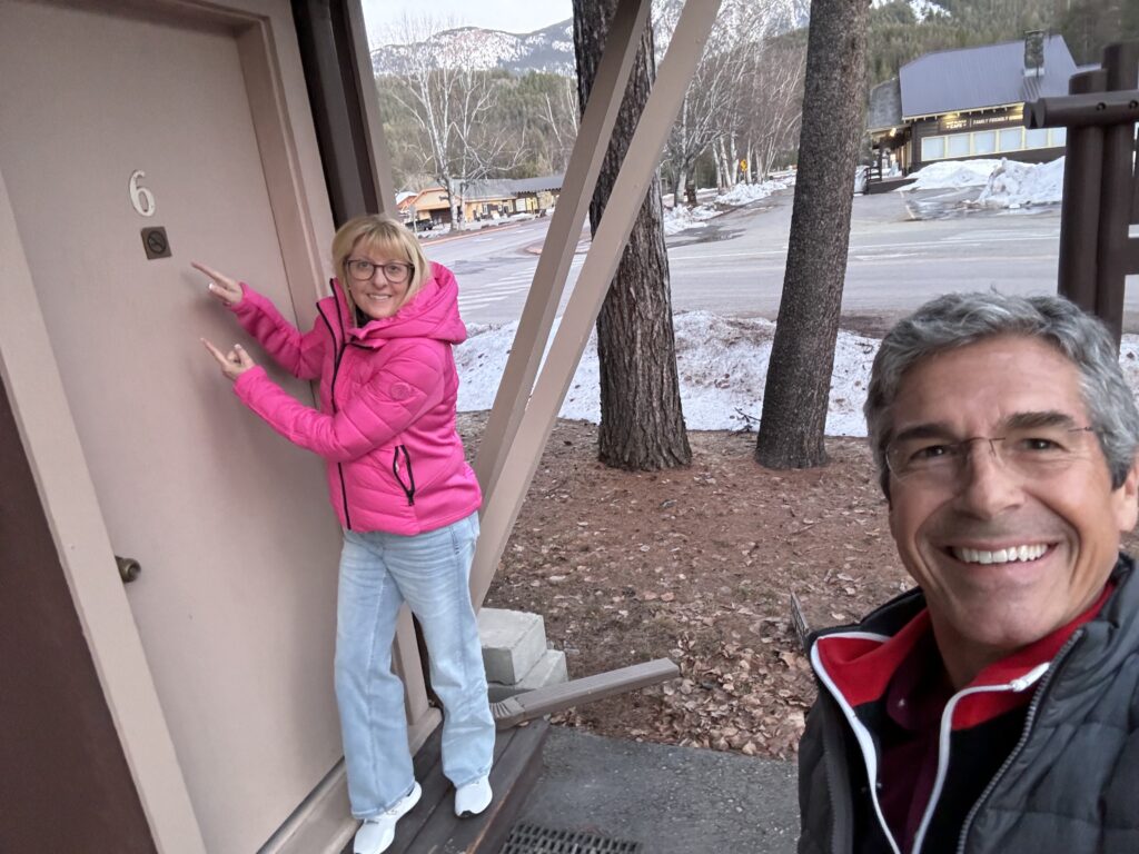 couple next to motel