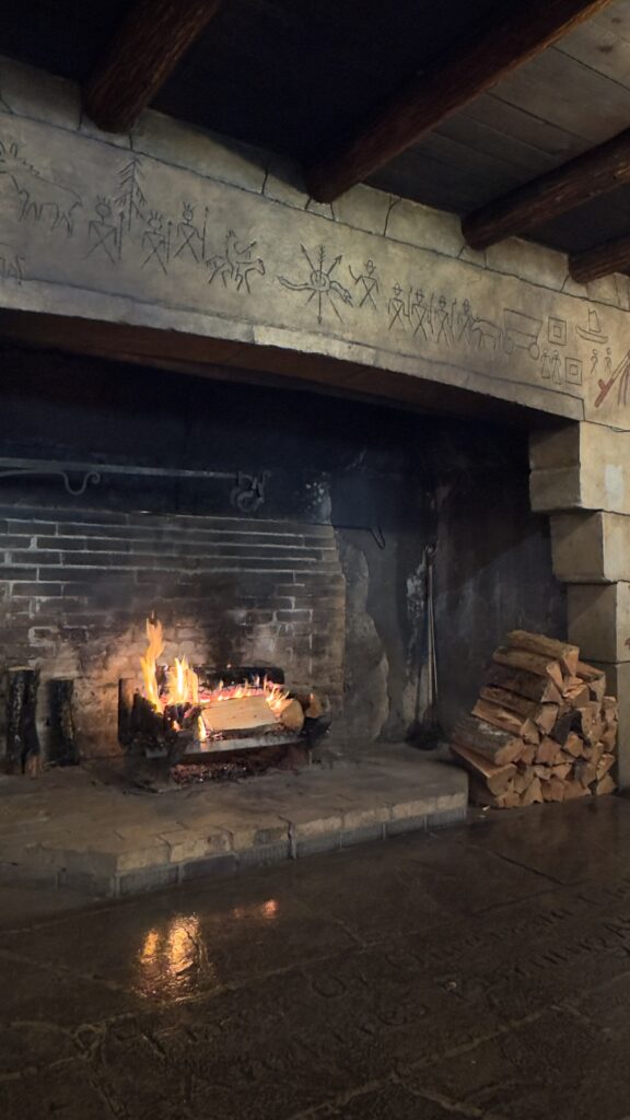 Huge historic fireplace