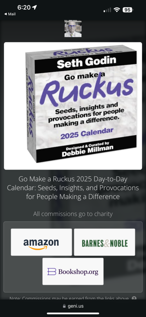 Cover of Seth Godin’s 2025 page a day Calendar