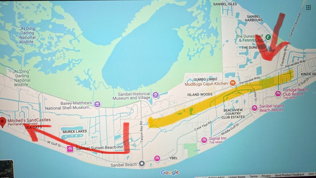 google map of Sanibel island