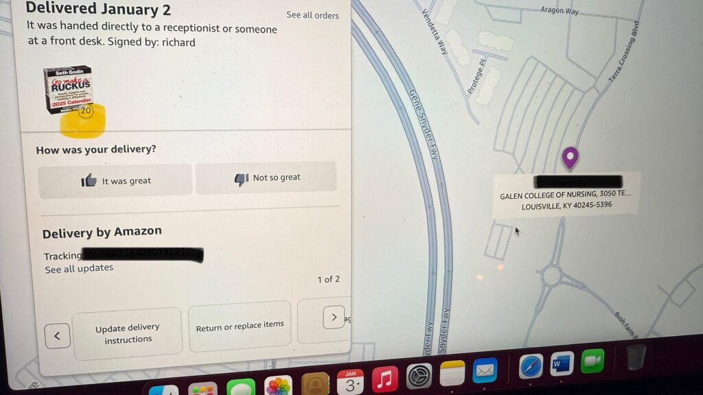 amazon package receipt 