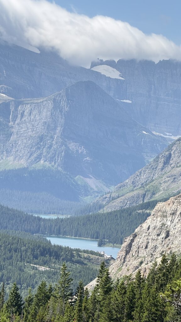 mountains and a lake