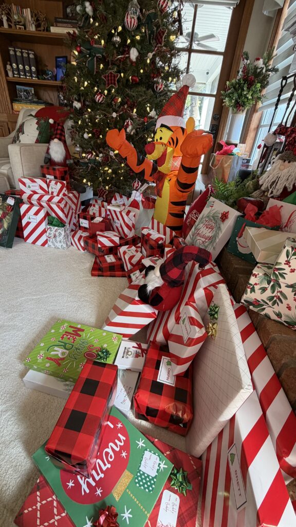 christmas tree in family room
