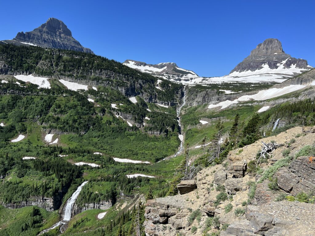 snow covered mountains