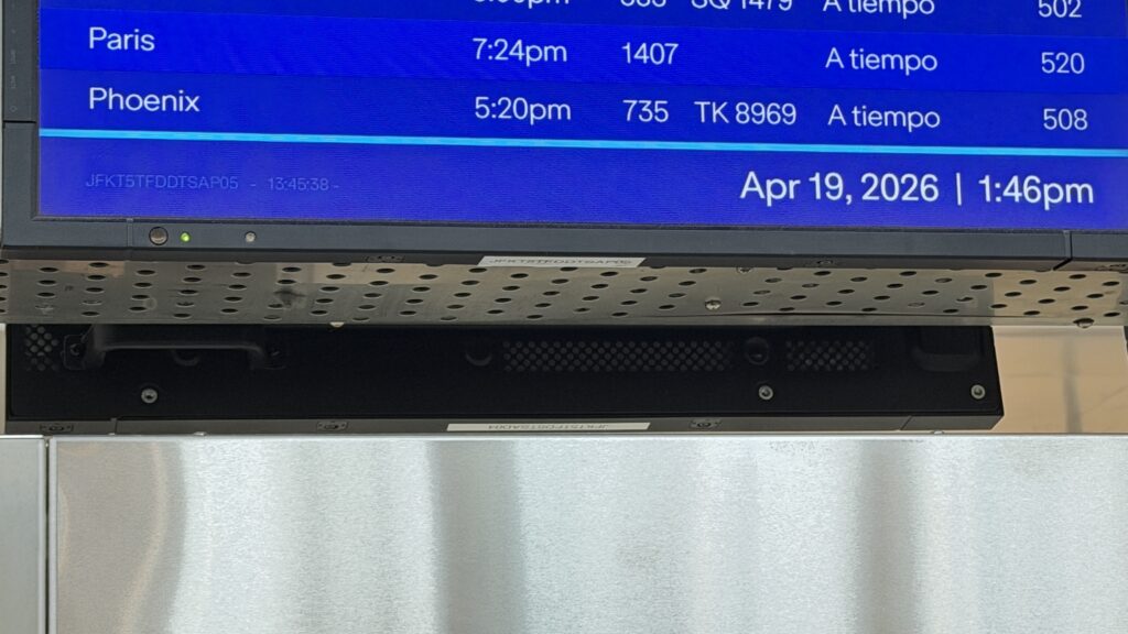 Airport flight display