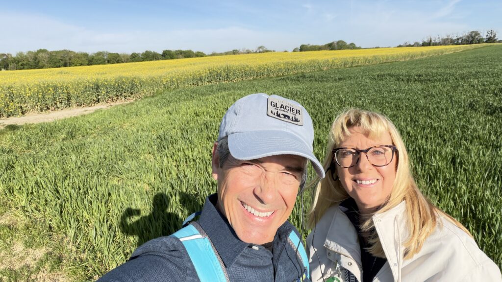 Senior couple in field 