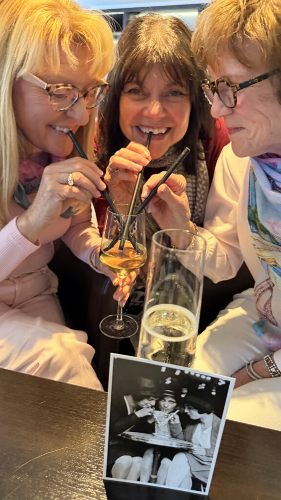 Three women having fun